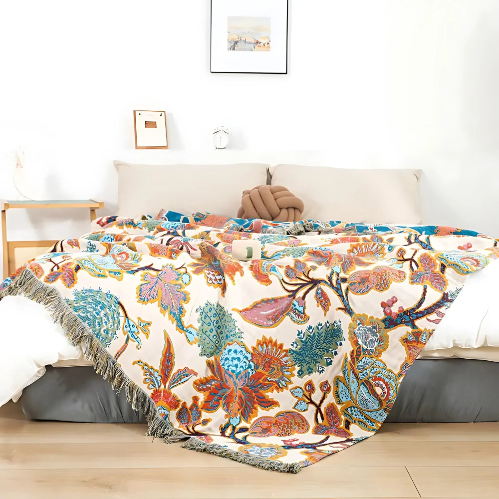 LoungeYard | Floryn Garden-Inspired Reversible Blanket — product view 1