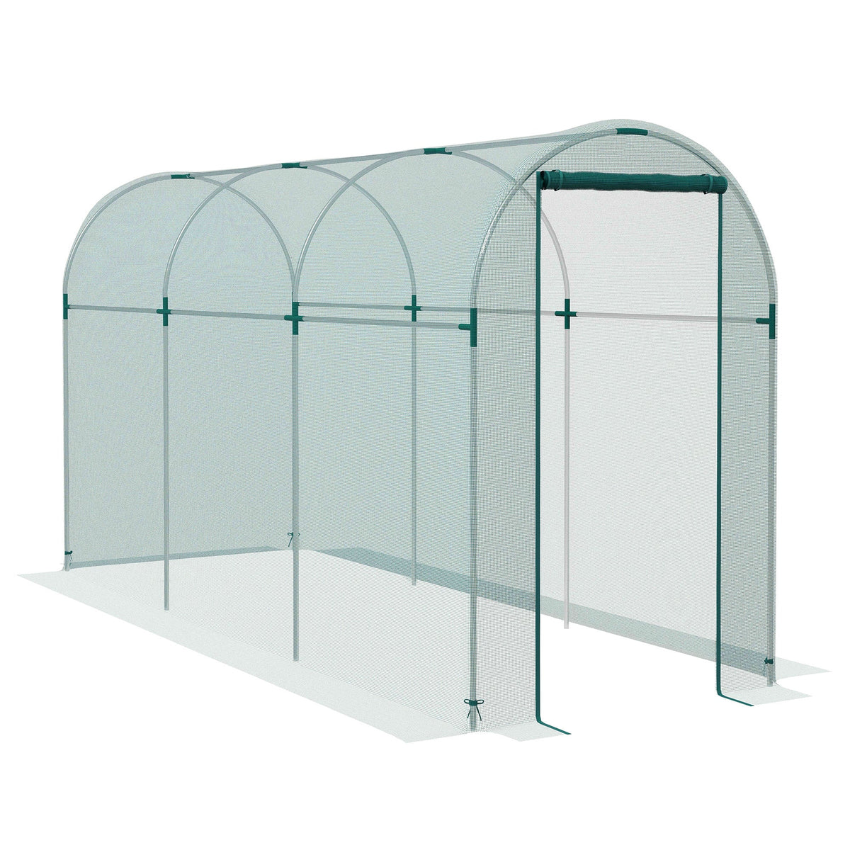 4' x 12' Crop Cage with Zippered Door, Green — product view 1