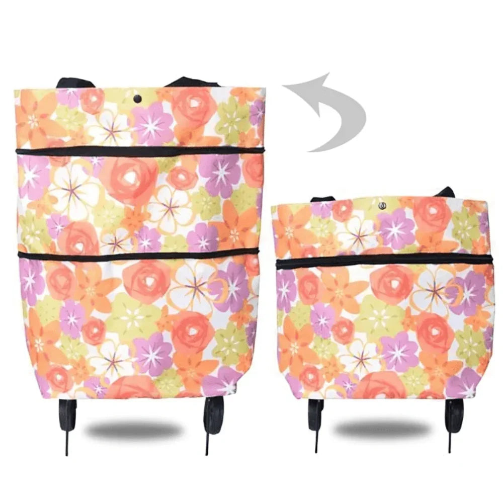 LoungeYard | Foldable Shopping Trolley Bag with Wheels – Eco-Friendly, Compact & Lightweight — product view 5