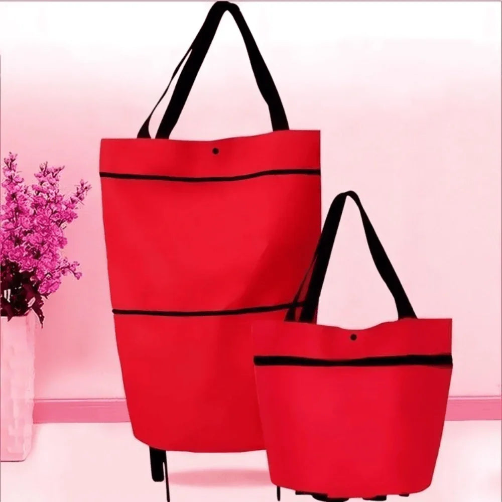 LoungeYard | Foldable Shopping Trolley Bag with Wheels – Eco-Friendly, Compact & Lightweight — product view 6