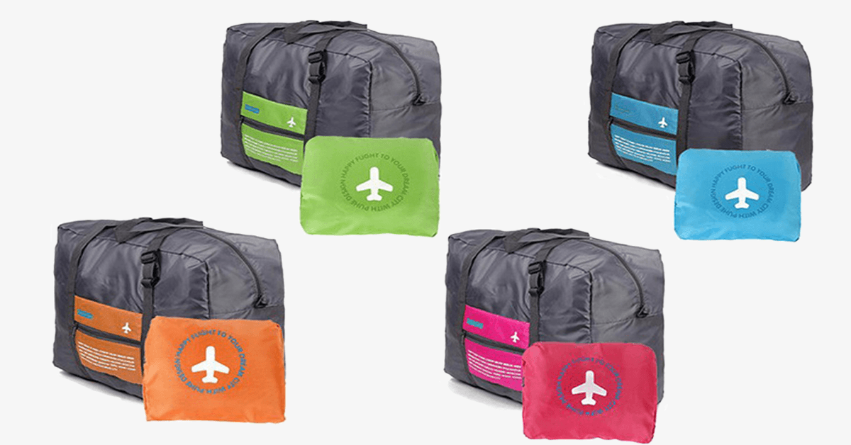 LoungeYard | Foldable Duffel Bag - Made from nylon with durability - Adjustable straps - Sturdy handle - Foldable design — product view 3