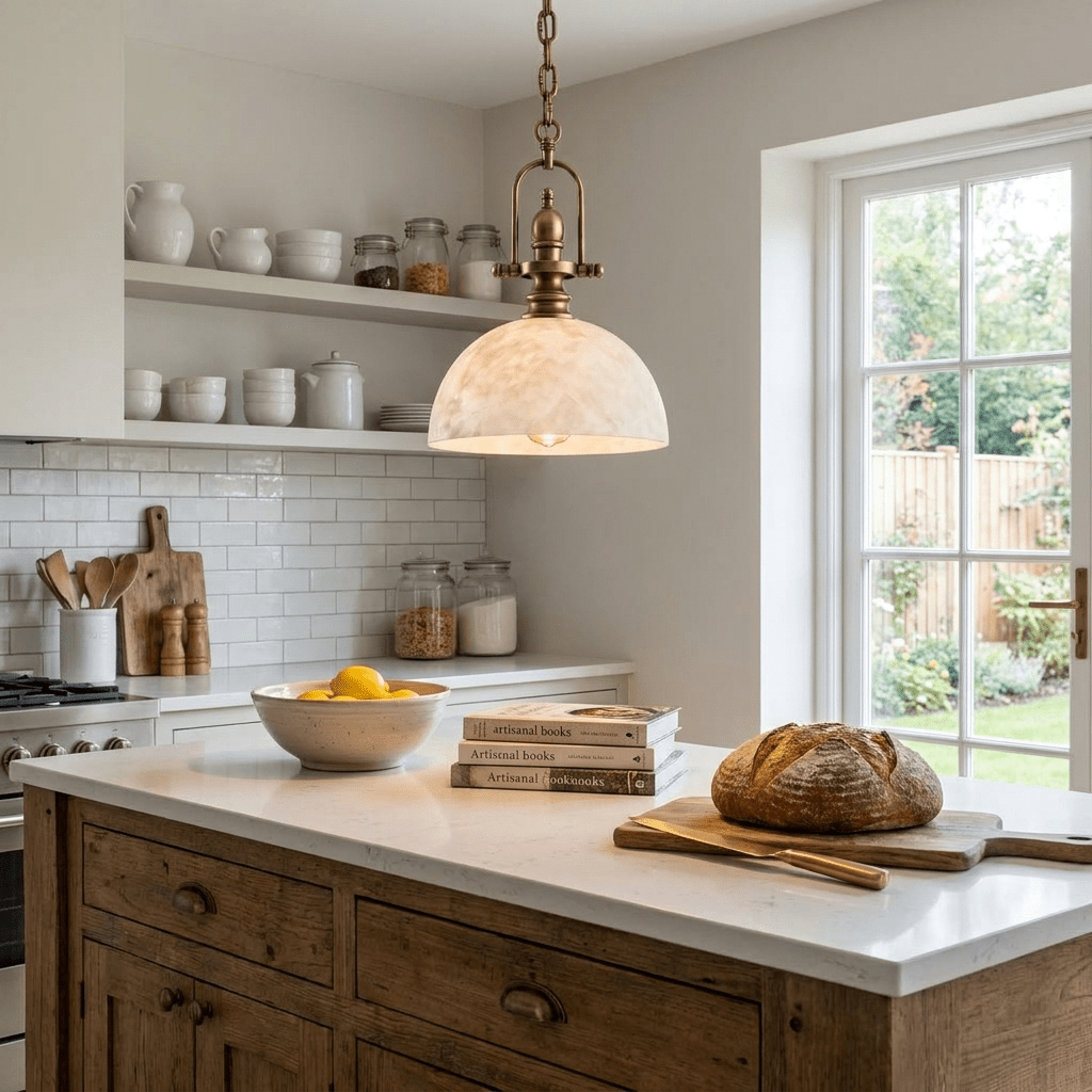 Foundry Alabaster Dome Pendant Lamp — product view 7
