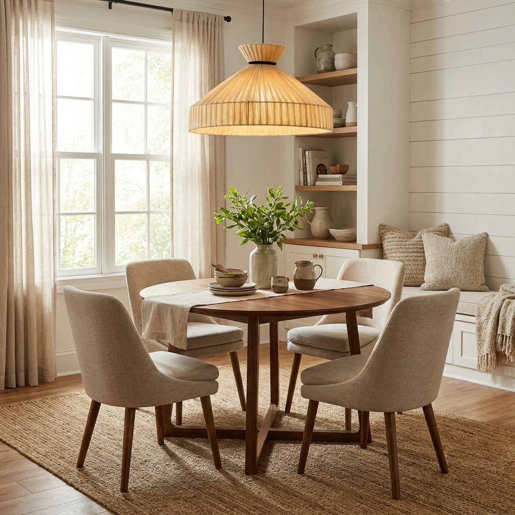 Foxglove Fluted Jute Pendant Lamp — product view 2