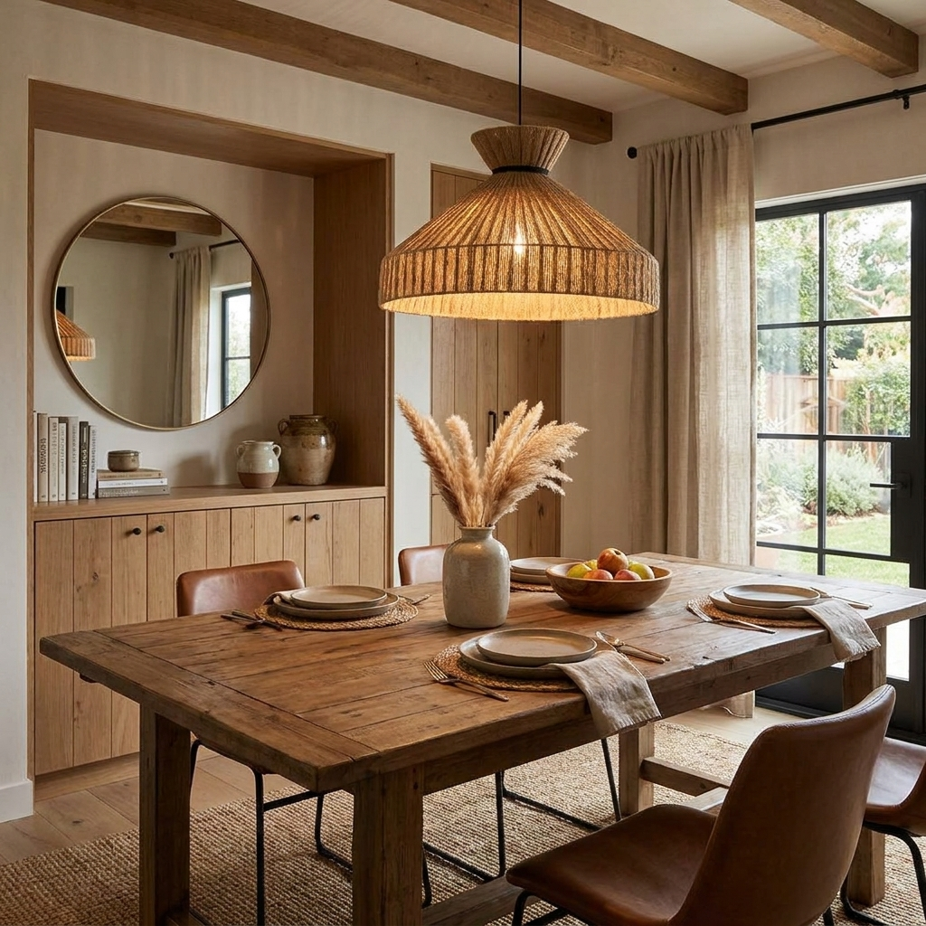 Foxglove Fluted Jute Pendant Lamp — product view 5