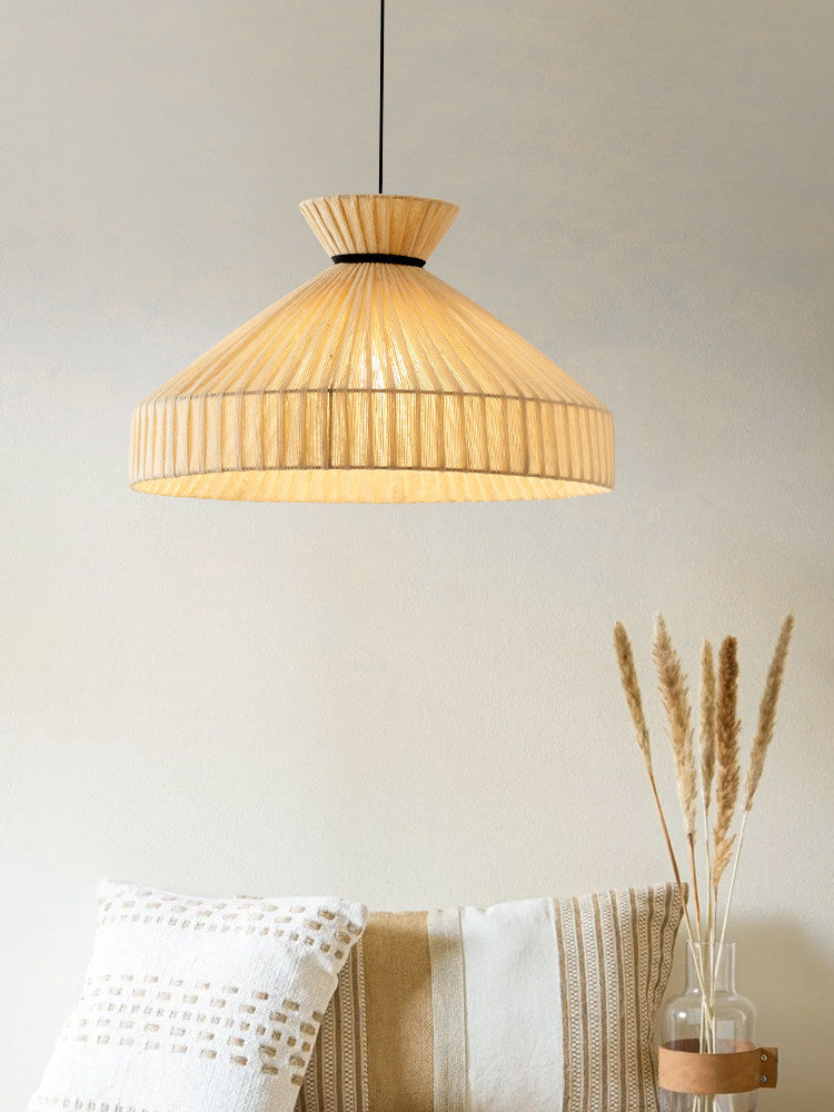 Foxglove Fluted Jute Pendant Lamp — product view 7