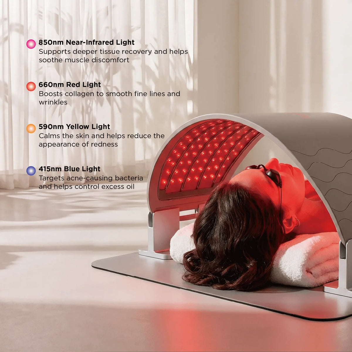 Red Light Therapy Machine for Face & Body - Full Body Red & Near-Infrared LED Light Therapy Device