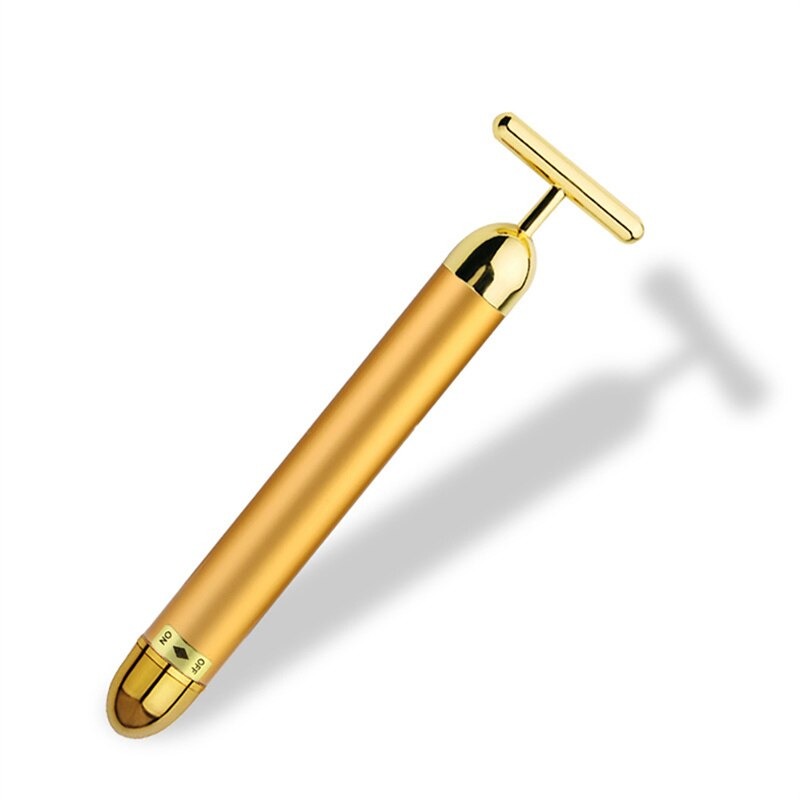 LoungeYard | Energy 24K Gold T Beauty Bar Facial Roller Massager — product view 1