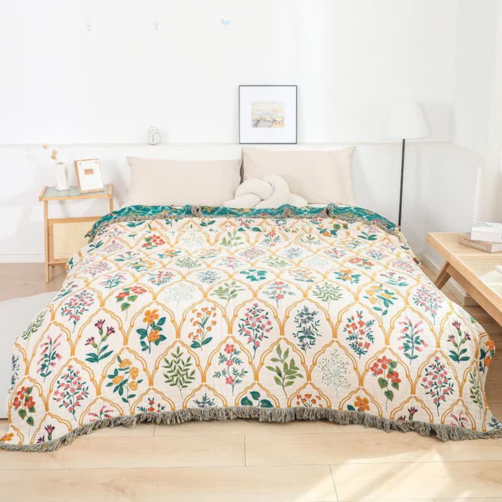 LoungeYard | Garden Reverie Cotton Blanket — product view 4