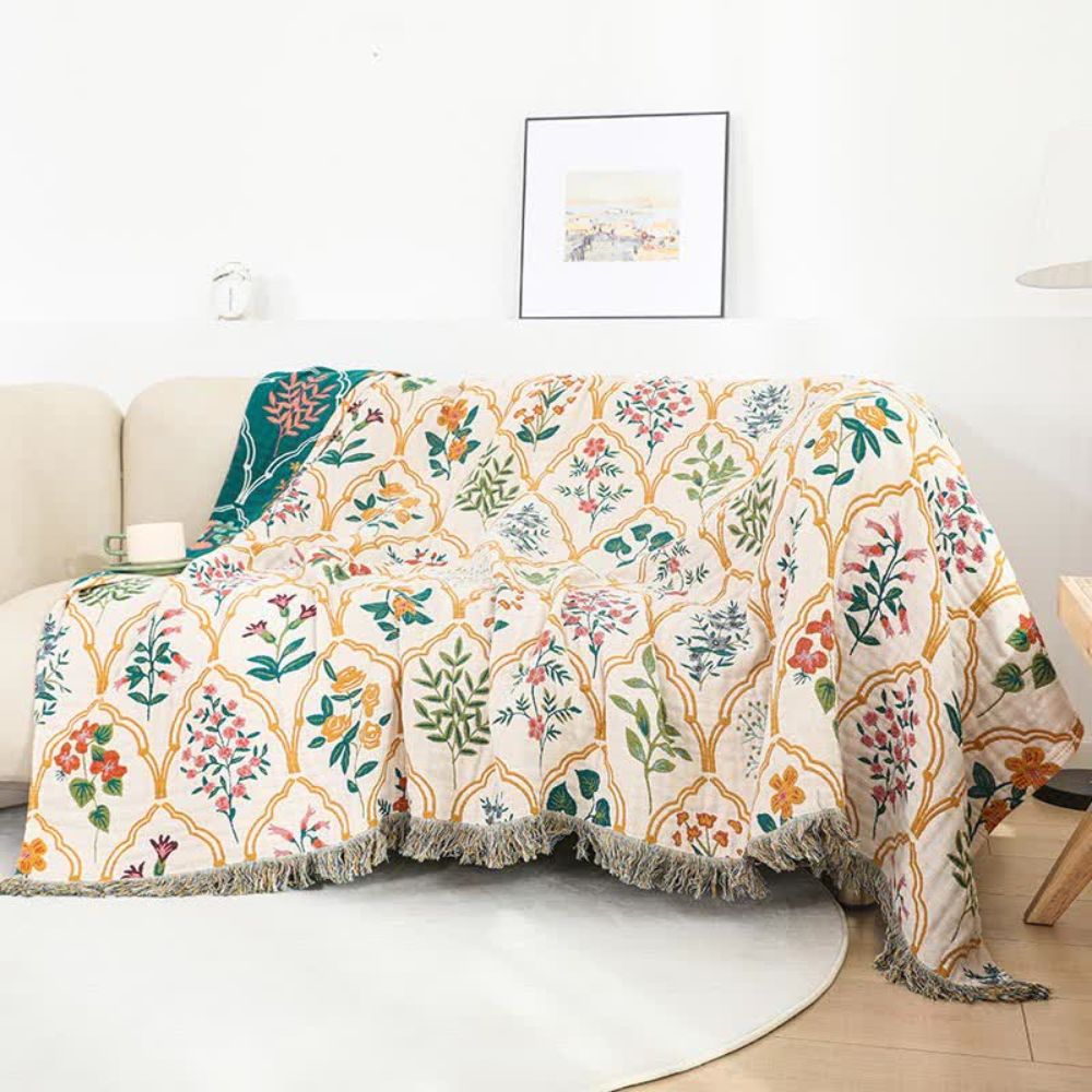 LoungeYard | Garden Reverie Cotton Blanket — product view 1