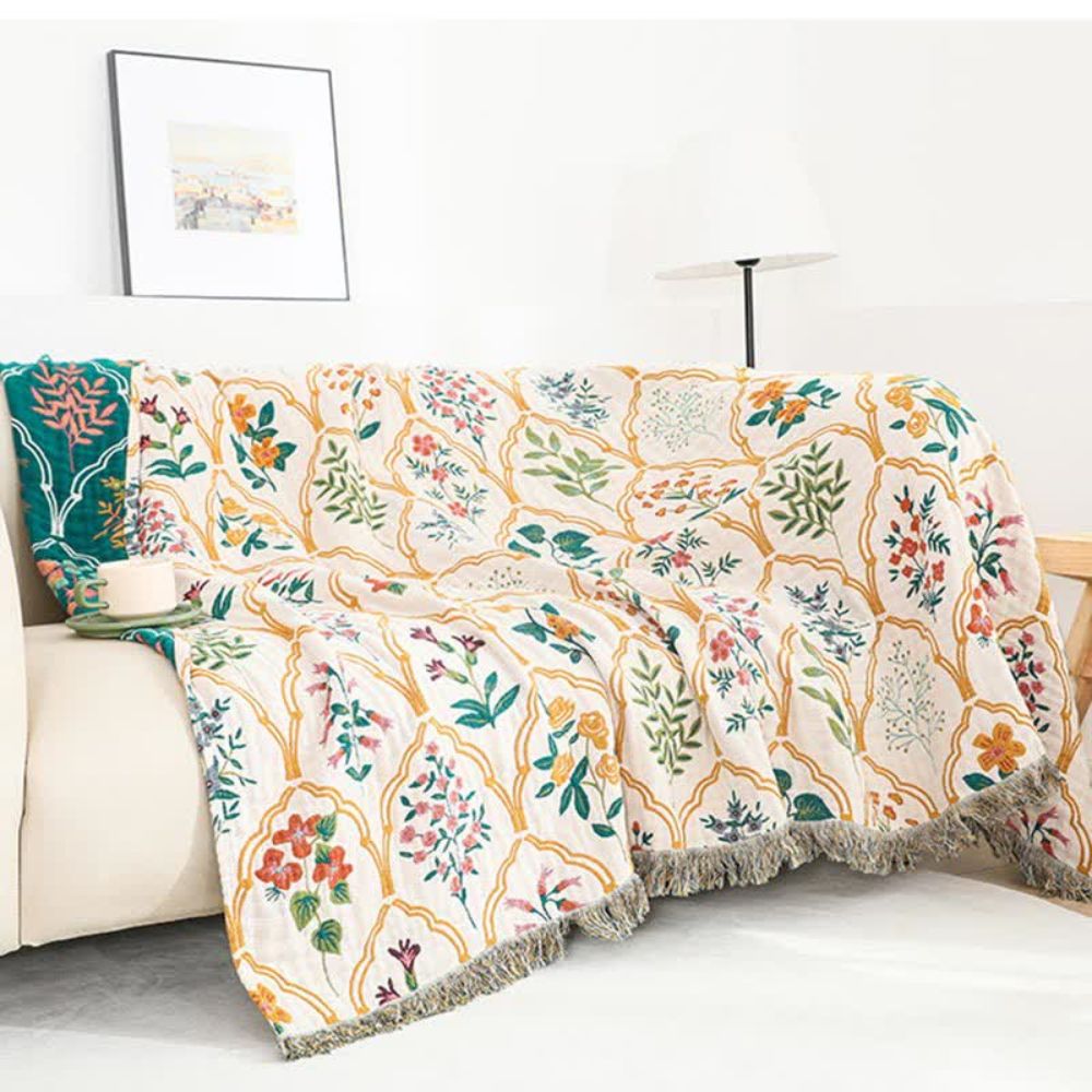 LoungeYard | Garden Reverie Cotton Blanket — product view 2