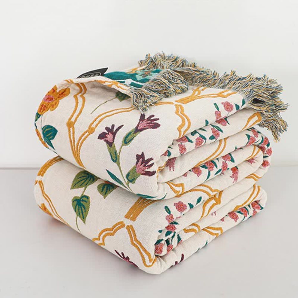 LoungeYard | Garden Reverie Cotton Blanket — product view 3