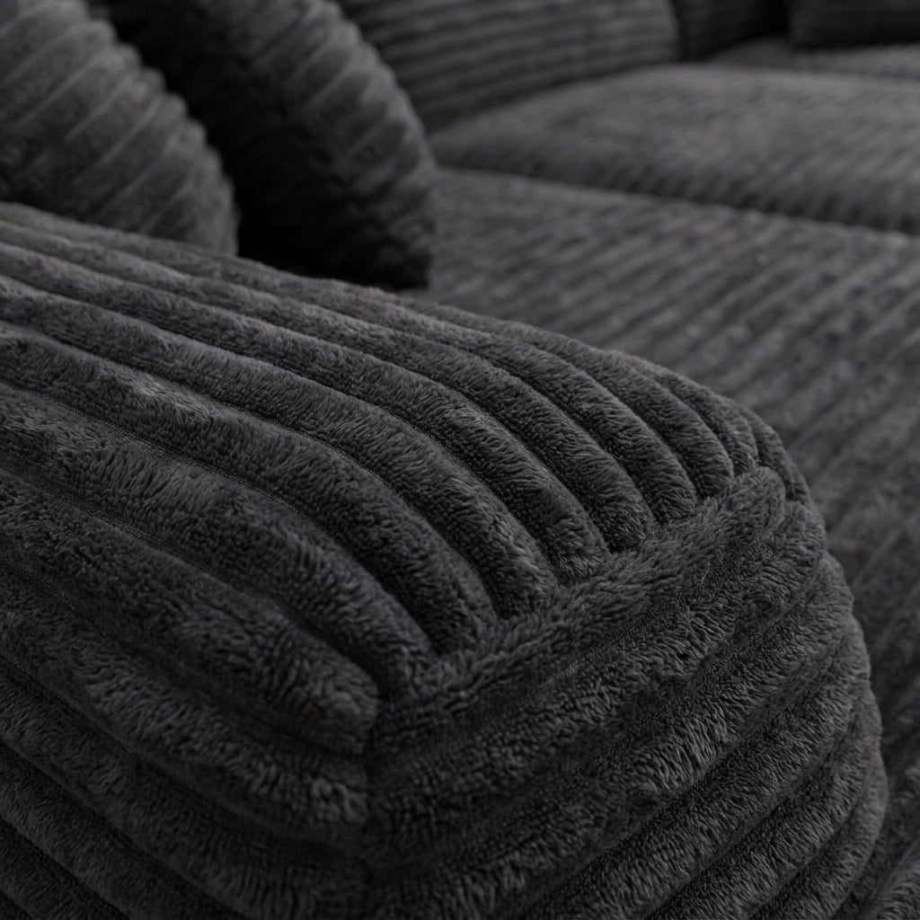 Cloud Sofa | 105" L-Shape Boneless Corduroy Sectional with Washable Cover — product view 7