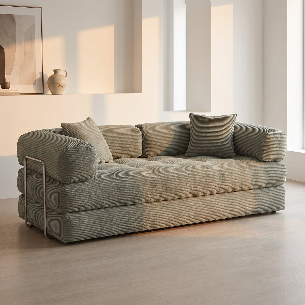Sleeper Sofa | 79" 4-in-1 Convertible Boneless Sofa Bed — product view 3