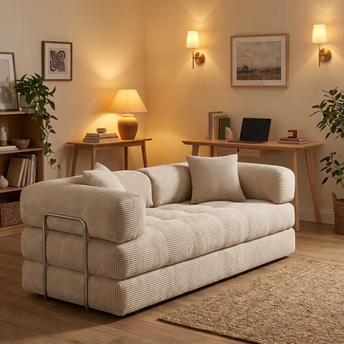 Sleeper Sofa | 79" 4-in-1 Convertible Boneless Sofa Bed — product view 4