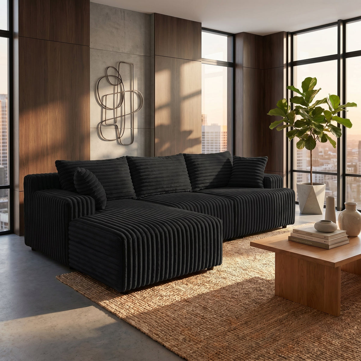 Cloud Sofa | Standard L-Shape Corduroy Sectional — product view 5
