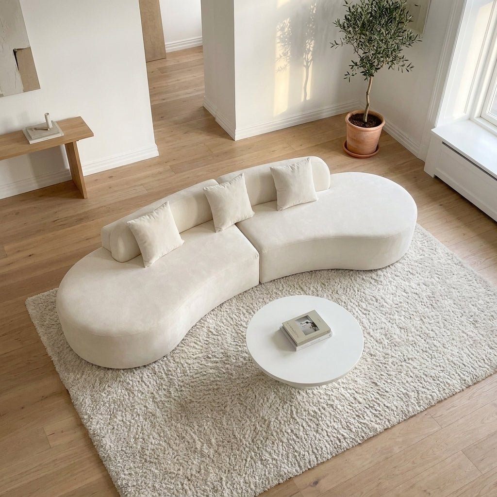 Cloud Sofa | 120" Curved Boneless Chenille Sectional — product view 3