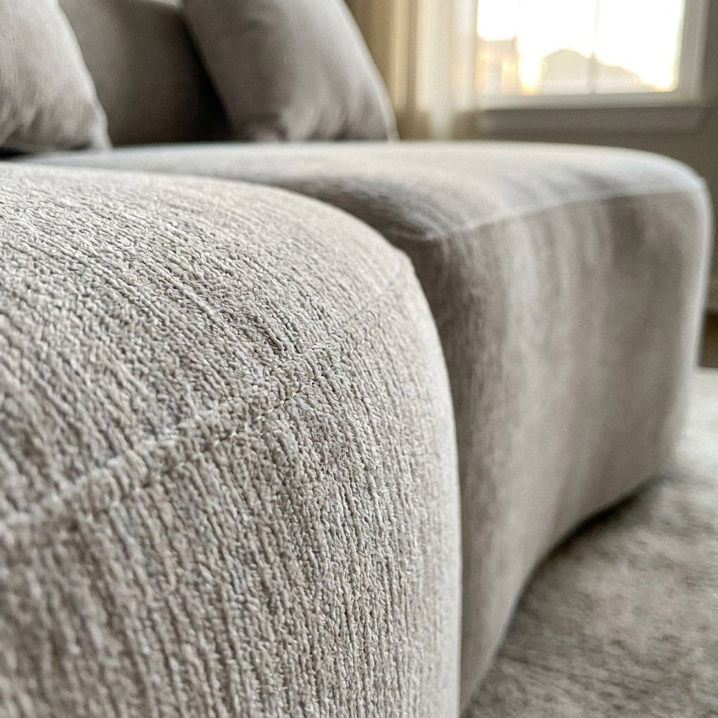 Cloud Sofa | 120" Curved Boneless Chenille Sectional — product view 5