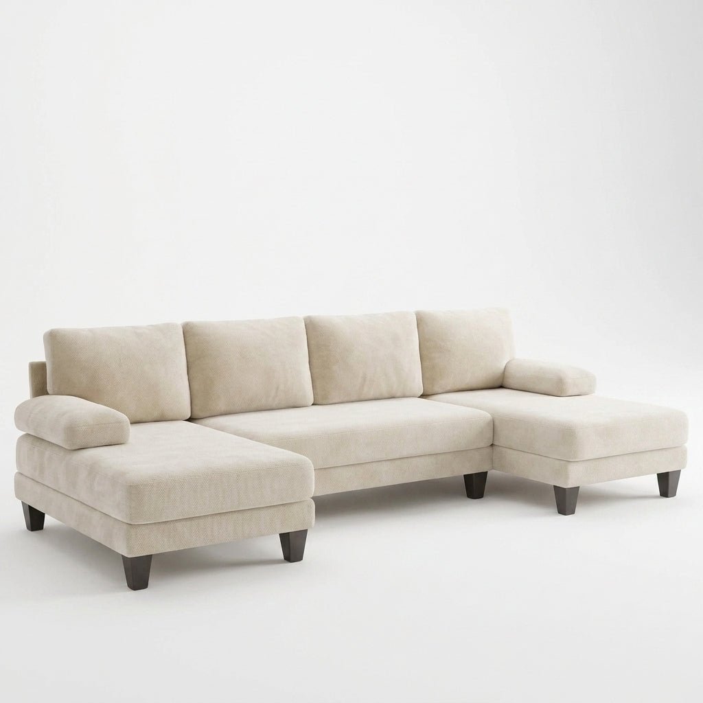 Cloud Sofa | 112" U-Shape Chenille Sectional with Double Chaise — product view 6