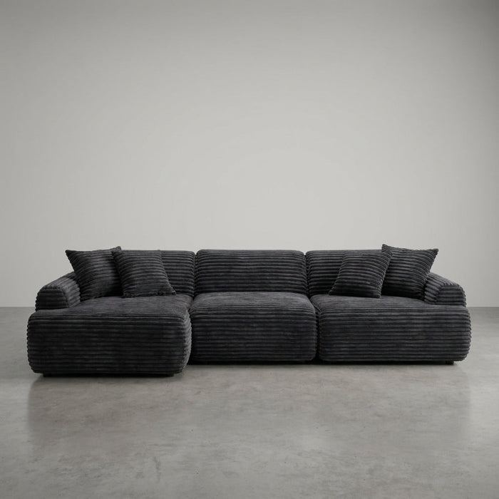 Cloud Sofa | 105" L-Shape Boneless Corduroy Sectional with Washable Cover