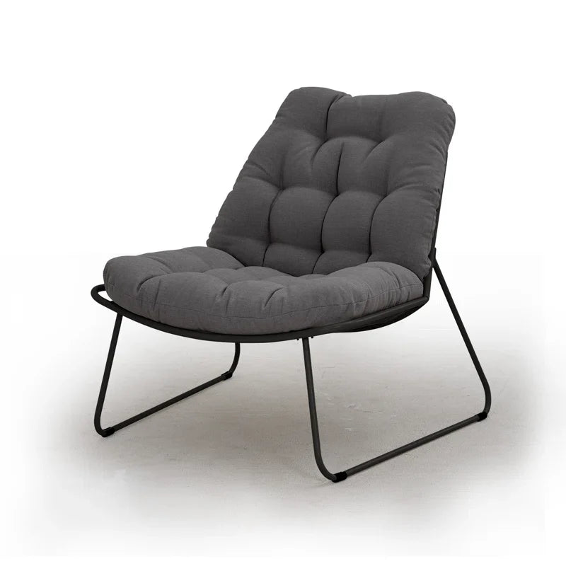 LOUNGE YARD Outdoor Chair with Cushion, Modern Metal Outdoor Lounge Chair for Patio Porch Deck Garden, Weather Resistant and Easy to Maintain — product view 2