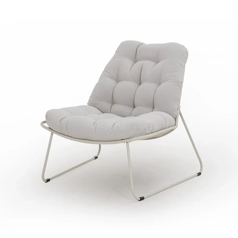 LOUNGE YARD Outdoor Chair with Cushion, Modern Metal Outdoor Lounge Chair for Patio Porch Deck Garden, Weather Resistant and Easy to Maintain — product view 1