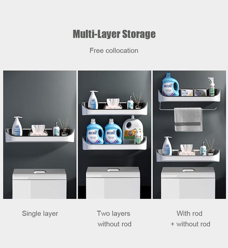 LoungeYard | Wall Mounted Storage Master Bathroom Shelf — product view 4