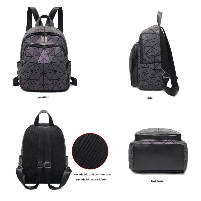LoungeYard | Rainbow Rise Luminous Holographic Backpack — product view 3