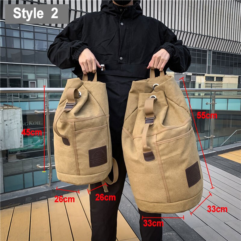 LoungeYard | Nomad Friendly Canvas Bucket Bag Backpack — product view 2