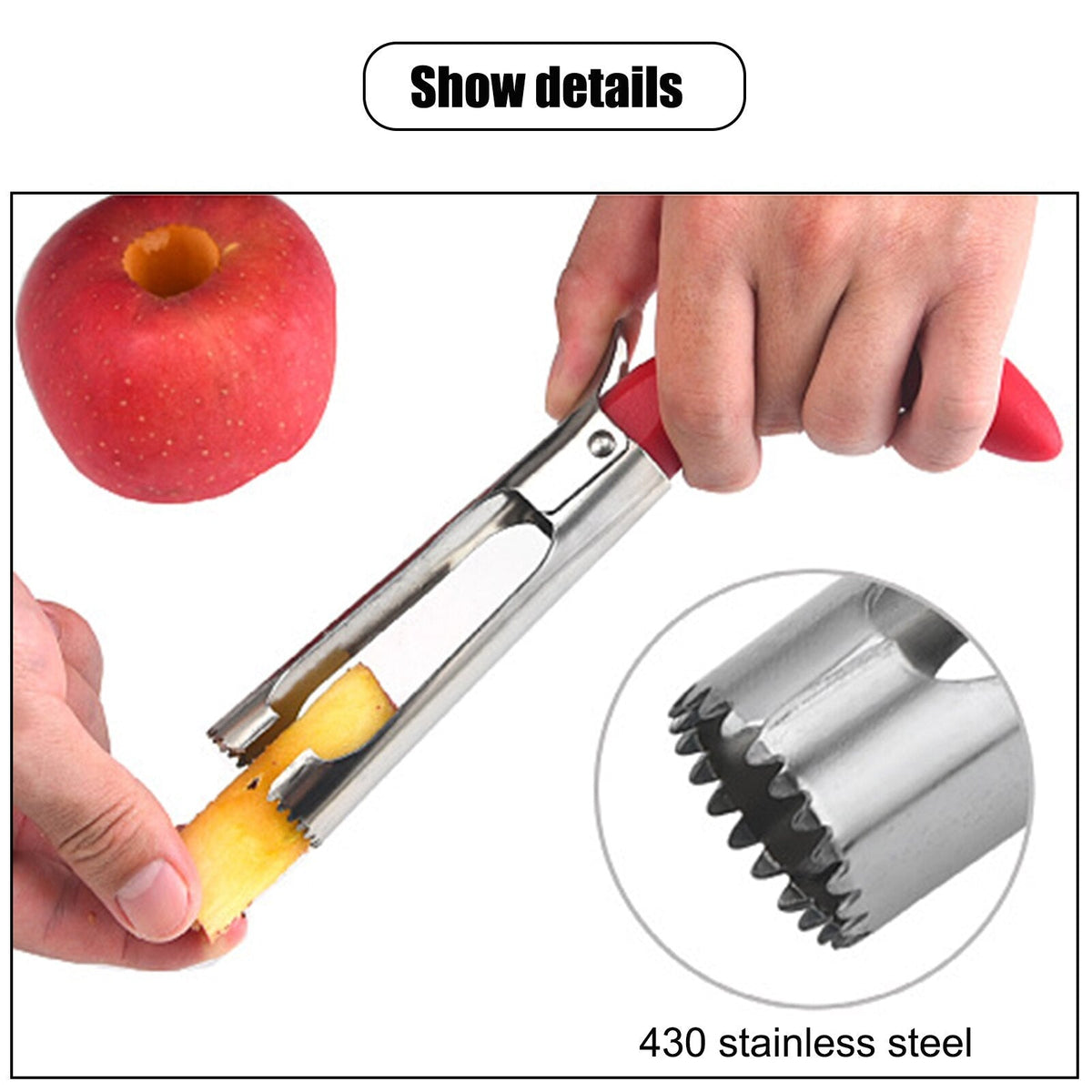 LoungeYard | Stainless Steel Apple Seed Remover Tool — product view 5