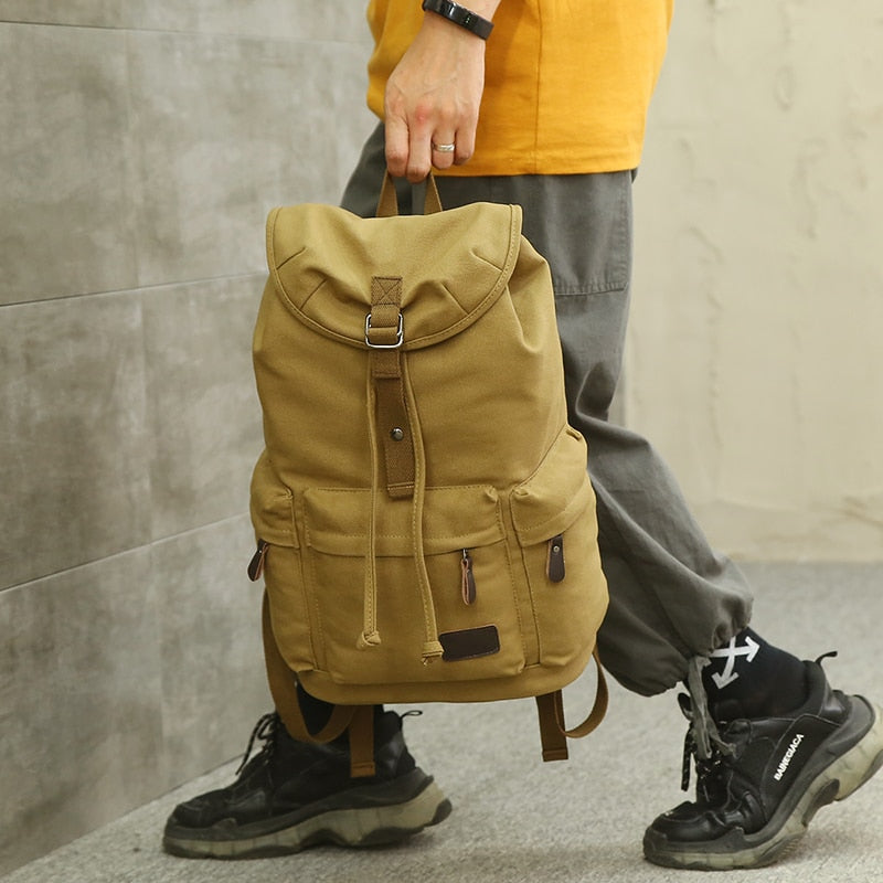LoungeYard | Large Capacity Canvas Explorer Travel Backpack — product view 6