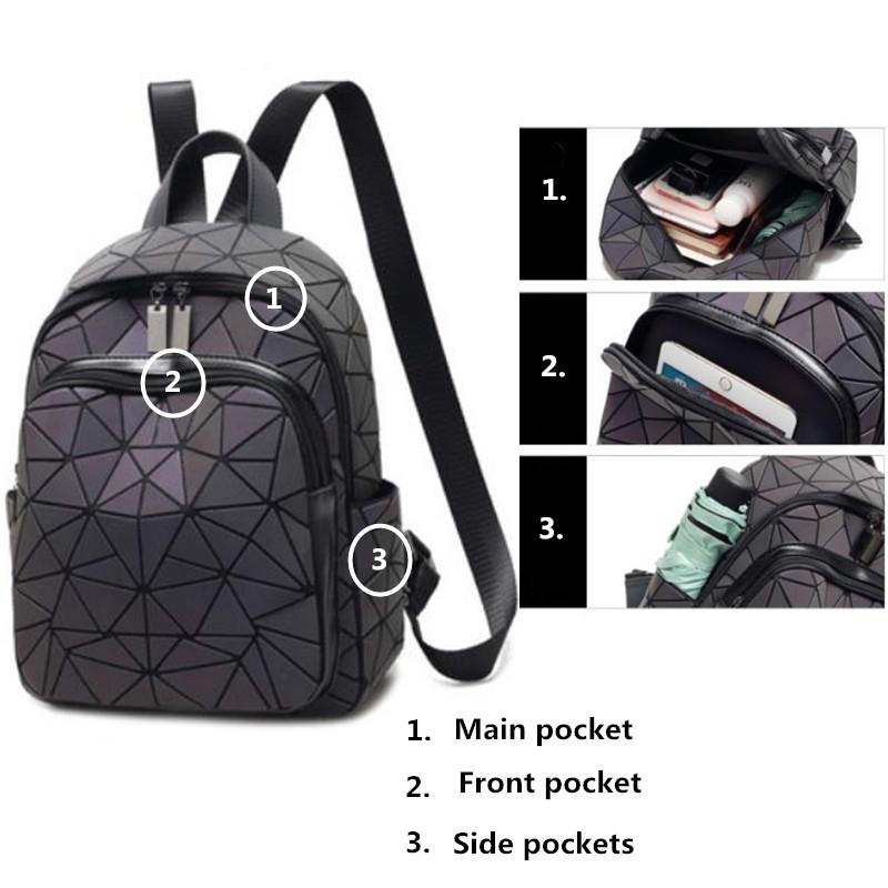 LoungeYard | Rainbow Rise Luminous Holographic Backpack — product view 2