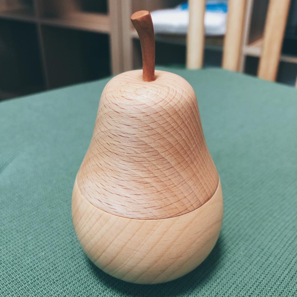 LoungeYard | Wooden Pear Toothpick Holder — product view 3