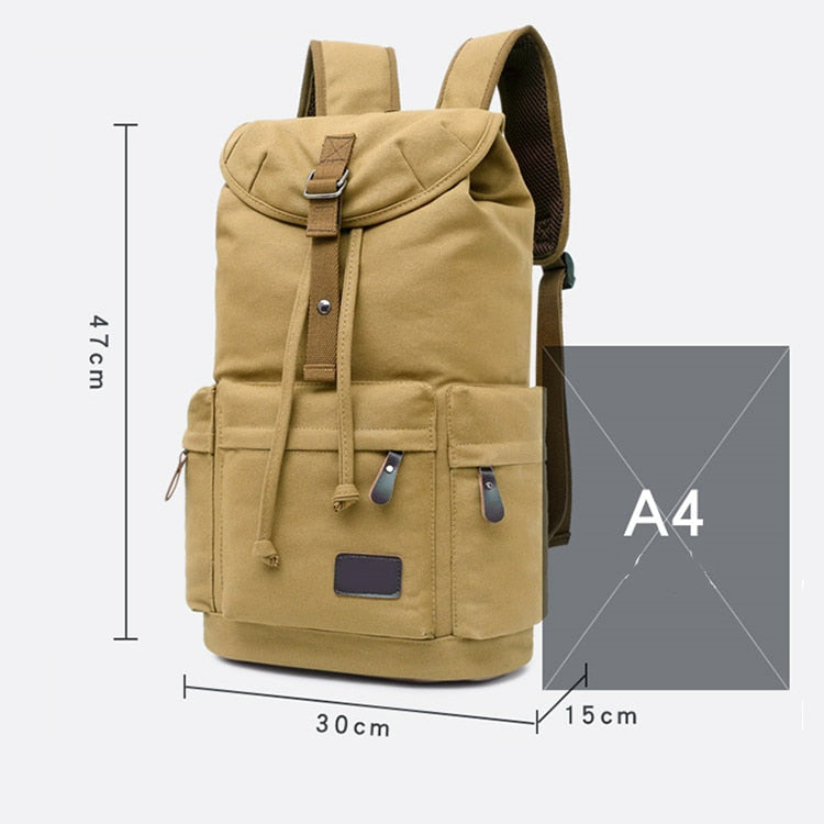 LoungeYard | Large Capacity Canvas Explorer Travel Backpack — product view 5