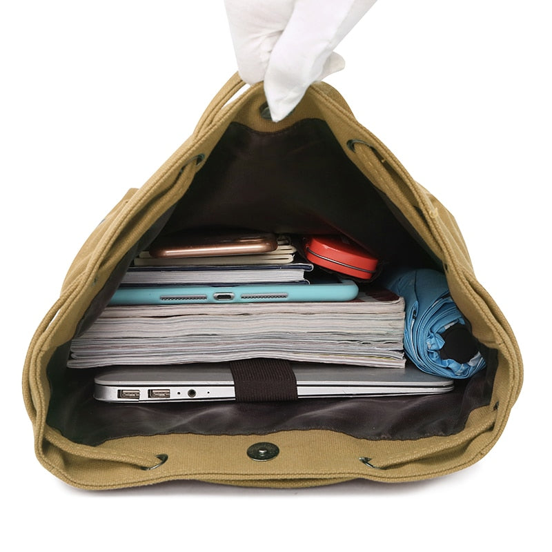 LoungeYard | Large Capacity Canvas Explorer Travel Backpack — product view 3