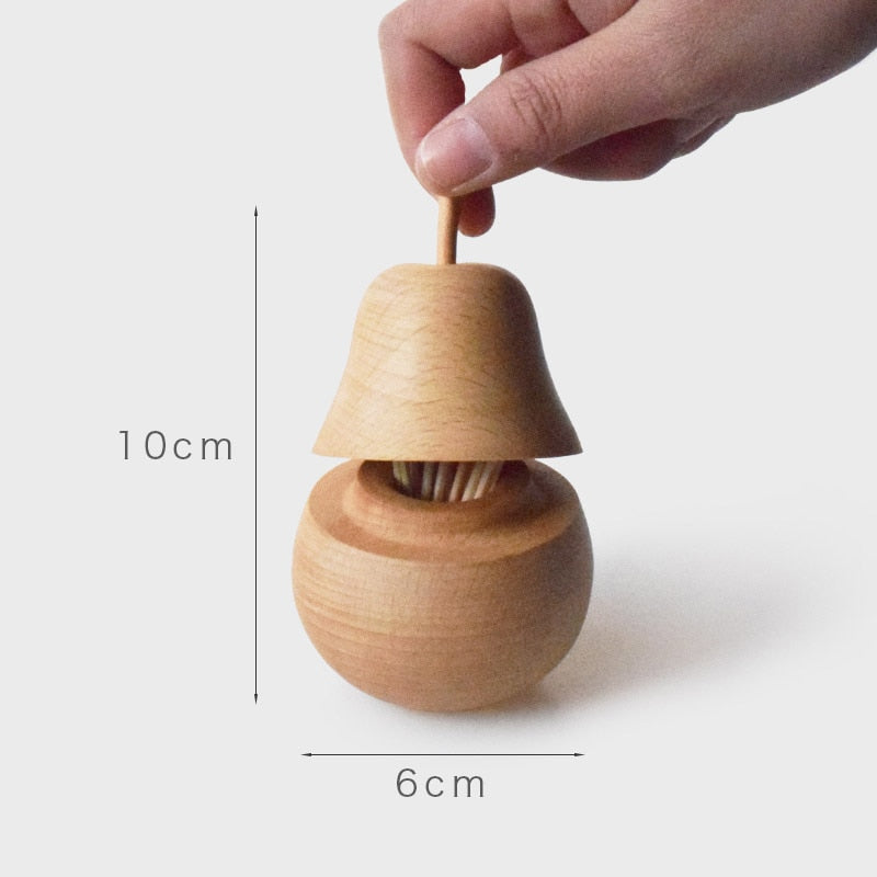 LoungeYard | Wooden Pear Toothpick Holder — product view 5