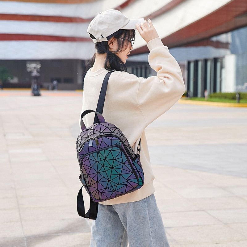 LoungeYard | Rainbow Rise Luminous Holographic Backpack — product view 4