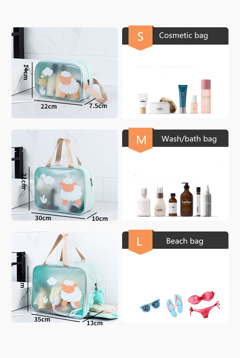 Waterproof Cosmetic Organizer Travel Bag with Wet-Dry Compartment — product view 4