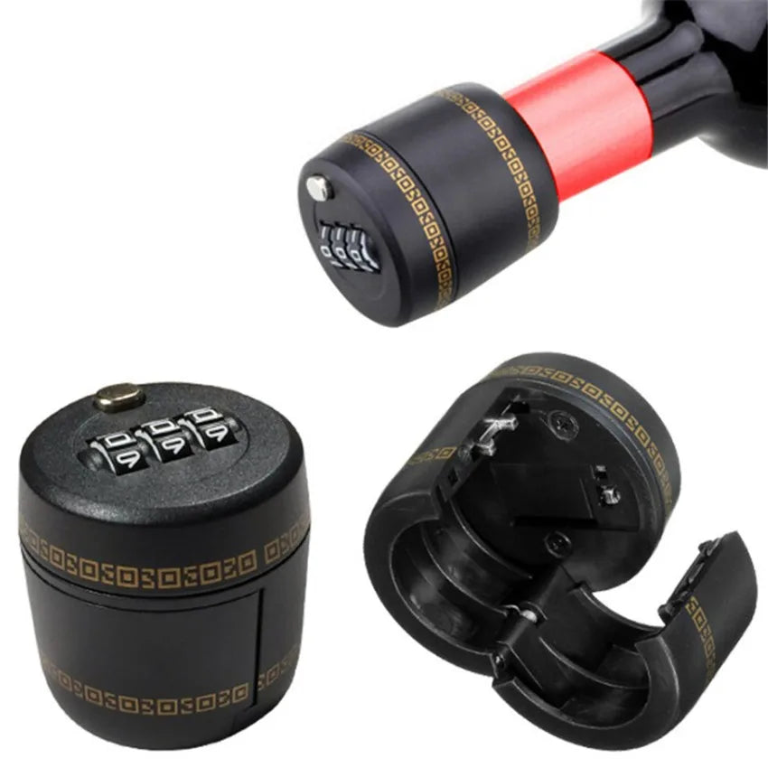 LoungeYard | Drink Safe Reusable Childproof Password Lock Wine Bottle Stopper — product view 1