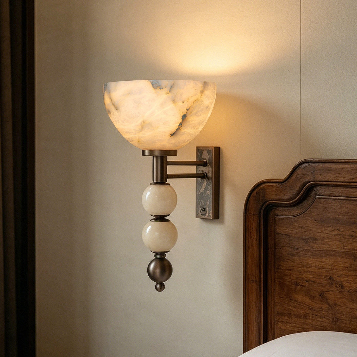Halden Alabaster Bowl Wall Sconce — product view 5