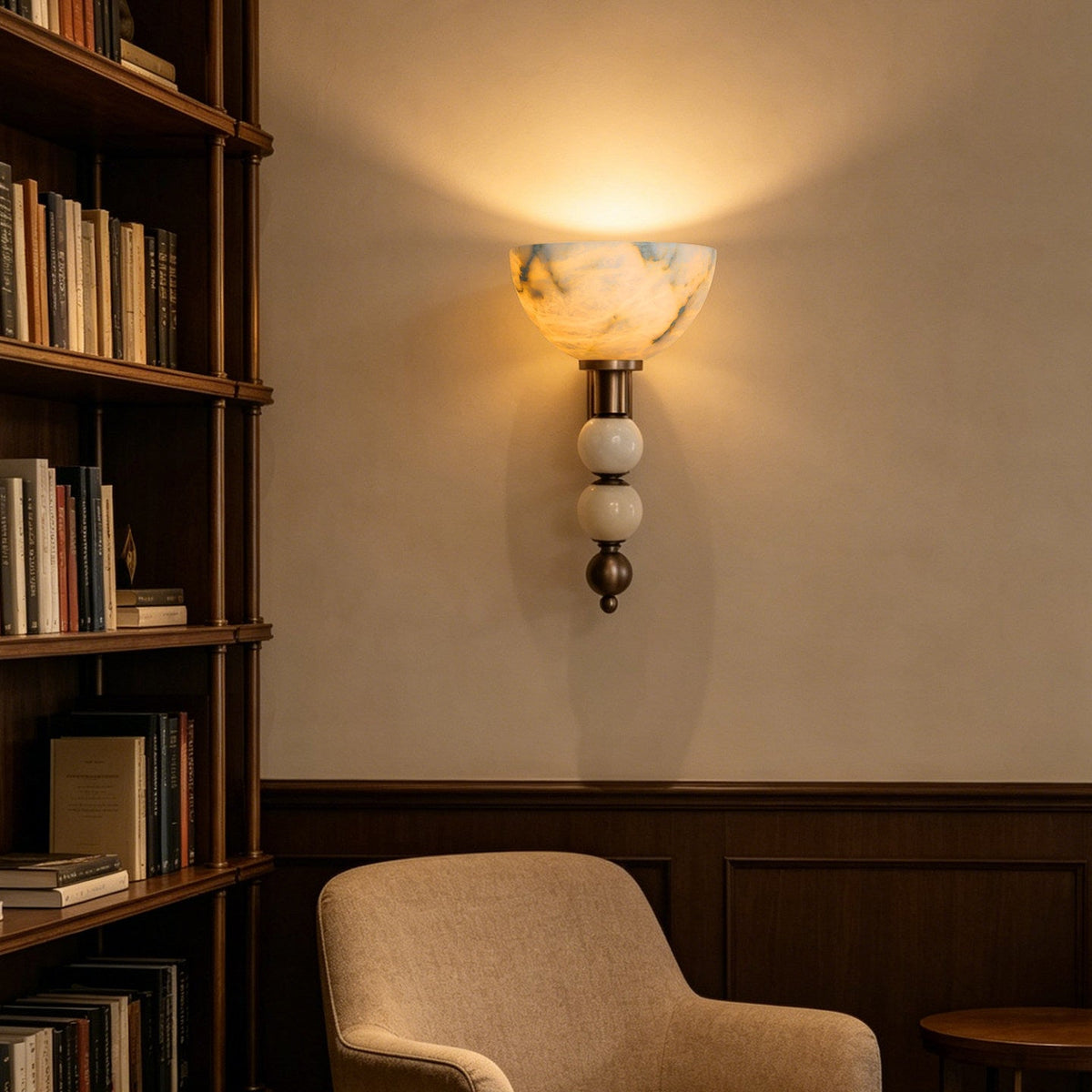 Halden Alabaster Bowl Wall Sconce — product view 3