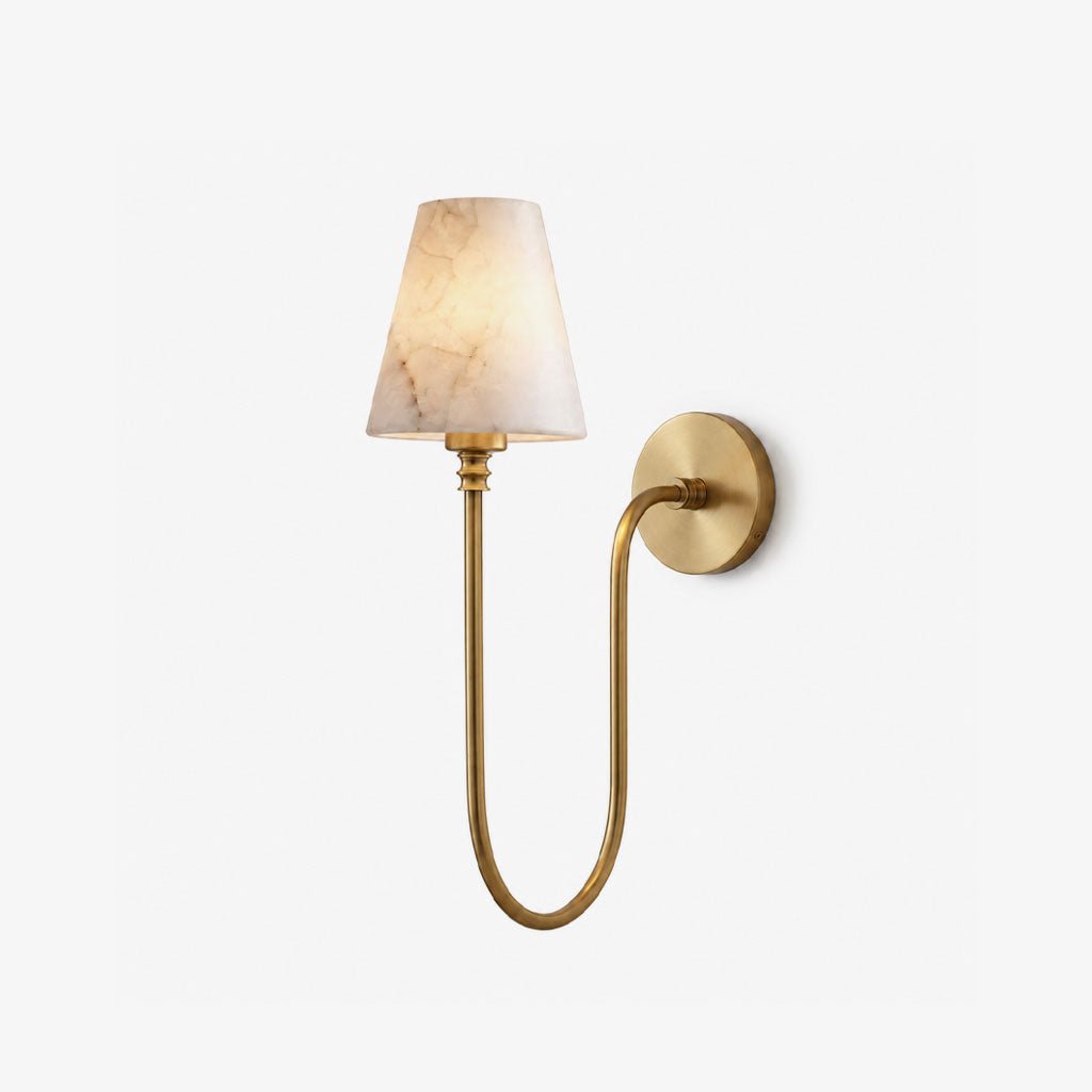 Harlow Alabaster Cone Sconce — product view 1