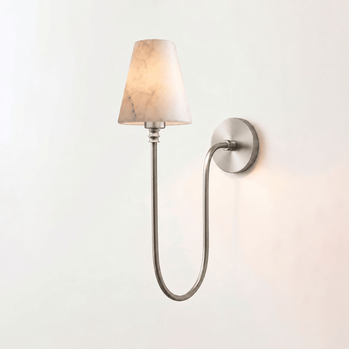 Harlow Alabaster Cone Sconce — product view 6