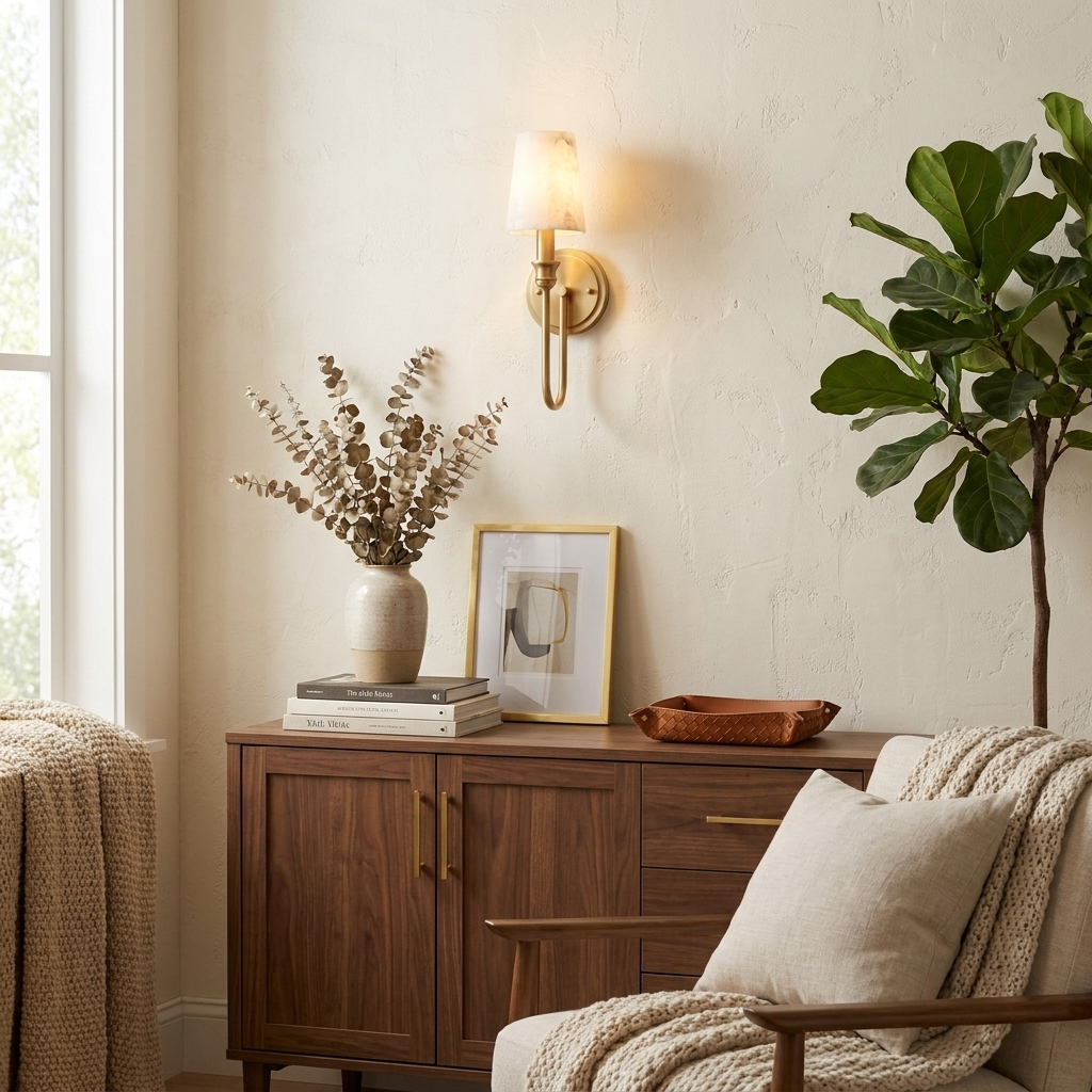 Harp Alabaster Wall Sconce — product view 6