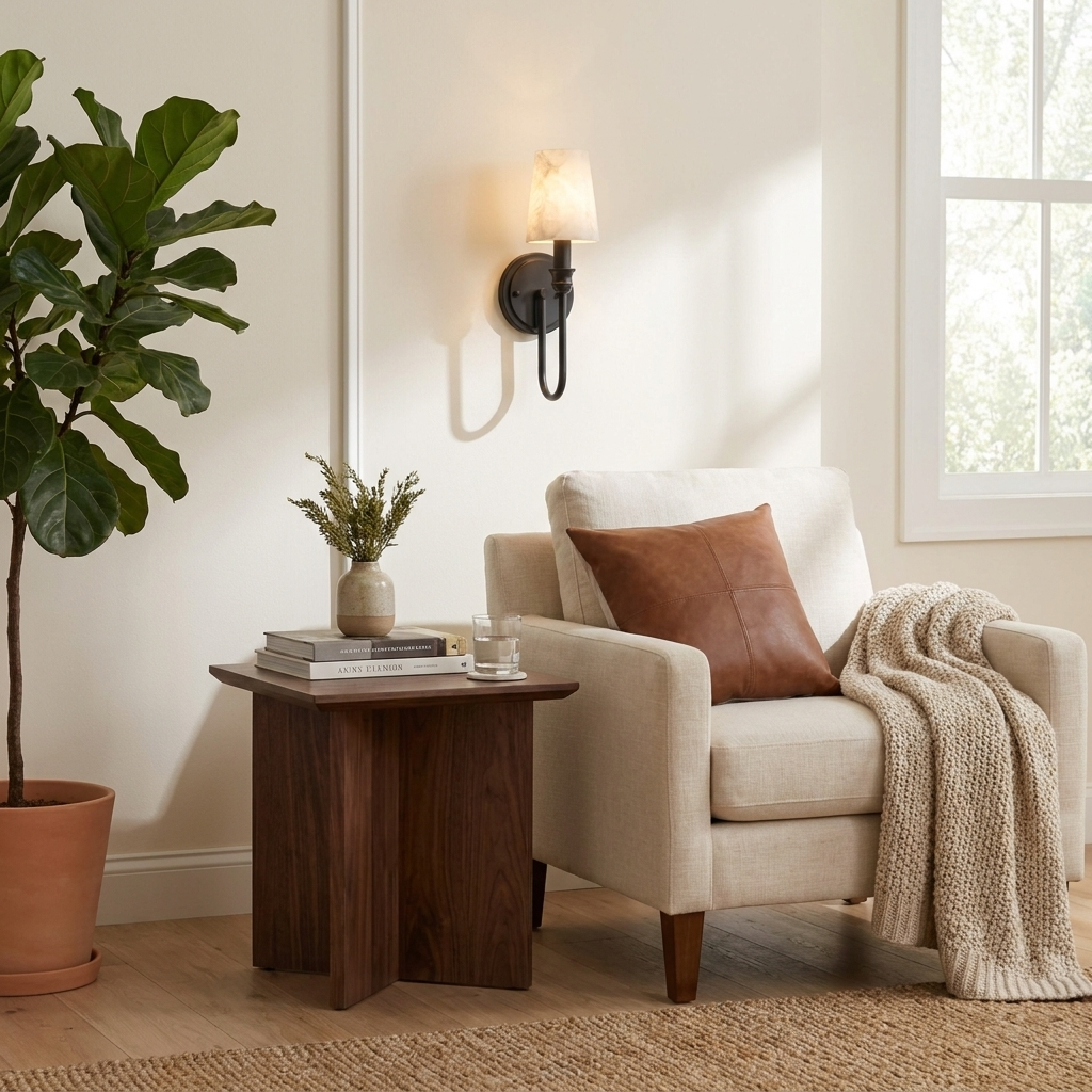 Harp Alabaster Wall Sconce — product view 5