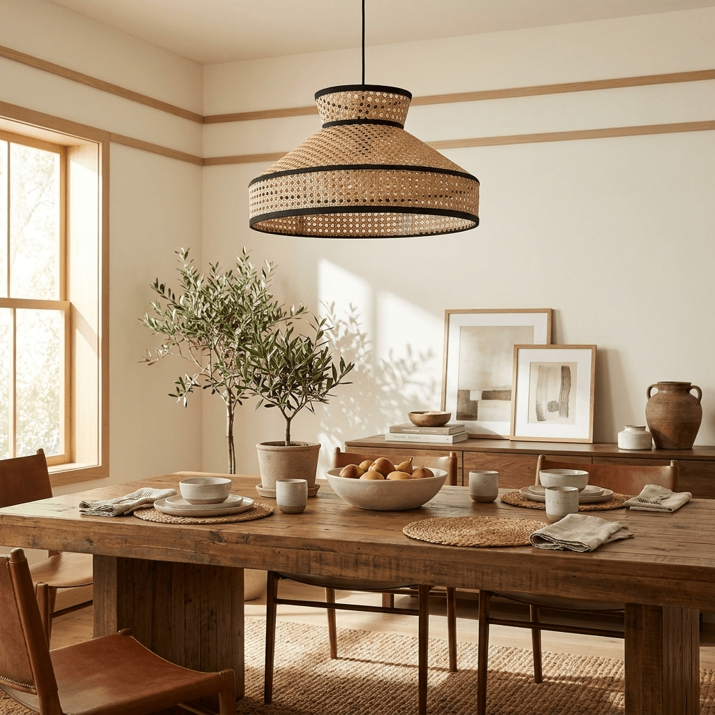 Harvest Woven Rattan Pendant Lamp — product view 2