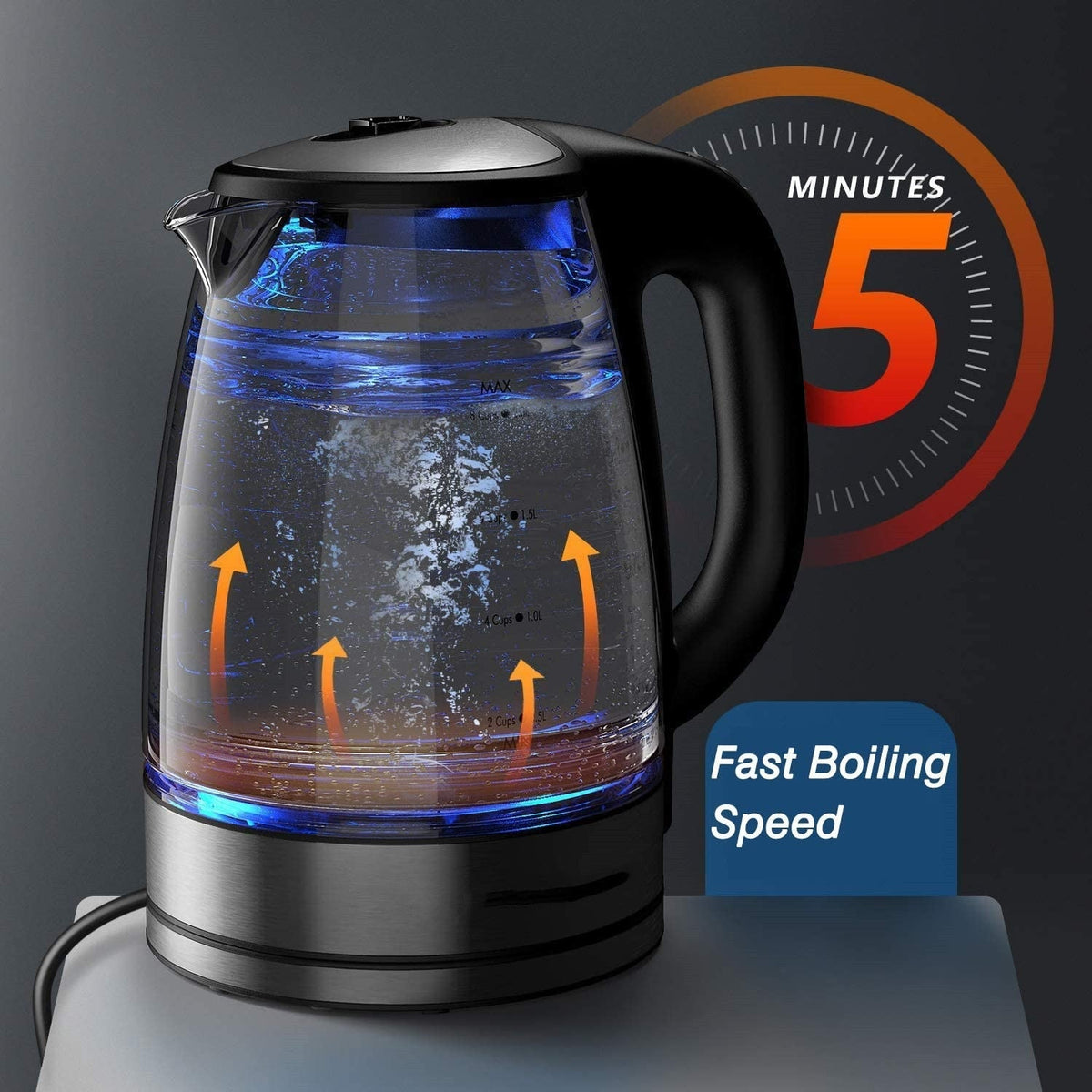 LoungeYard | Smart Auto Temperature Electric Kettle — product view 2