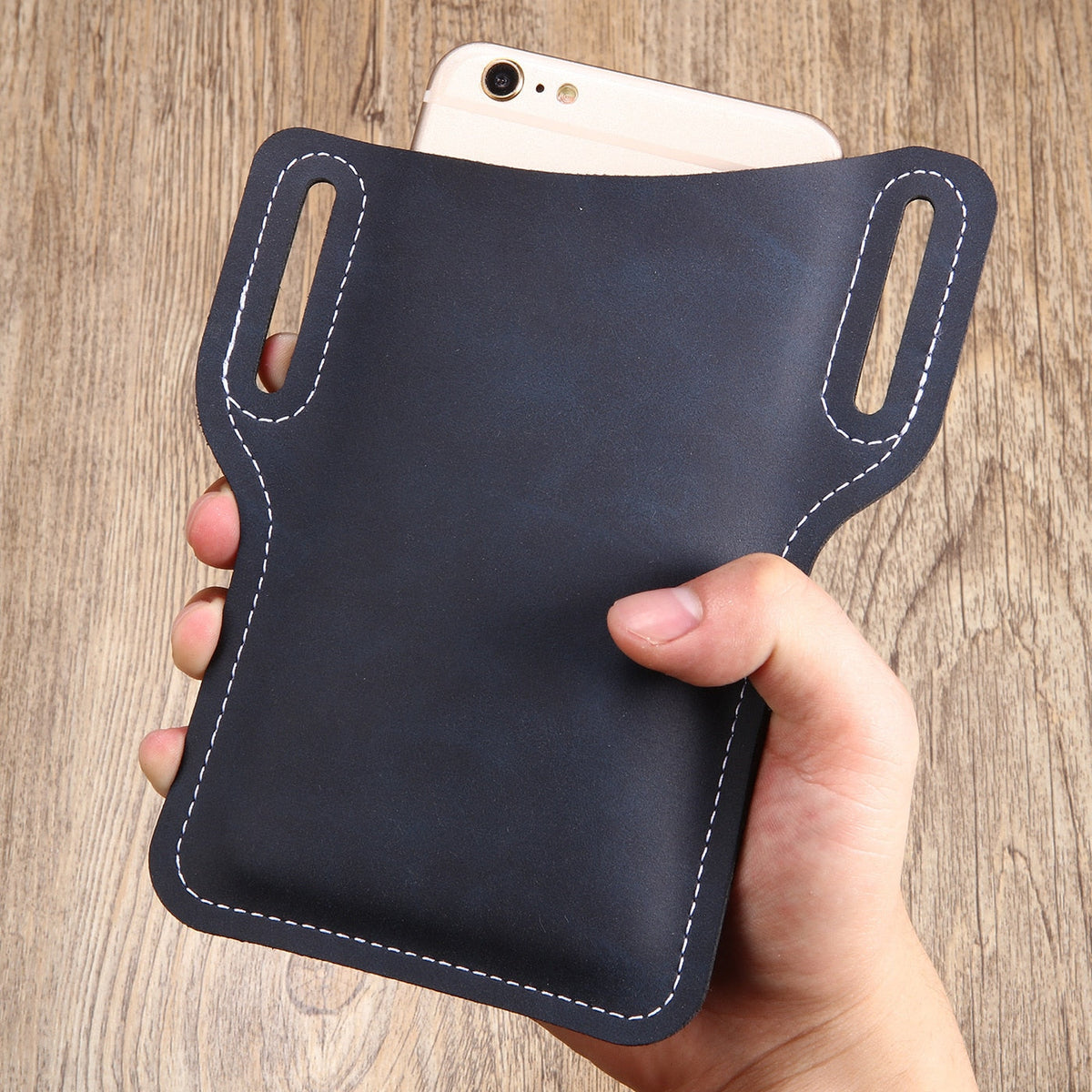 LoungeYard | Retro Leather Waist Phone Holder — product view 3