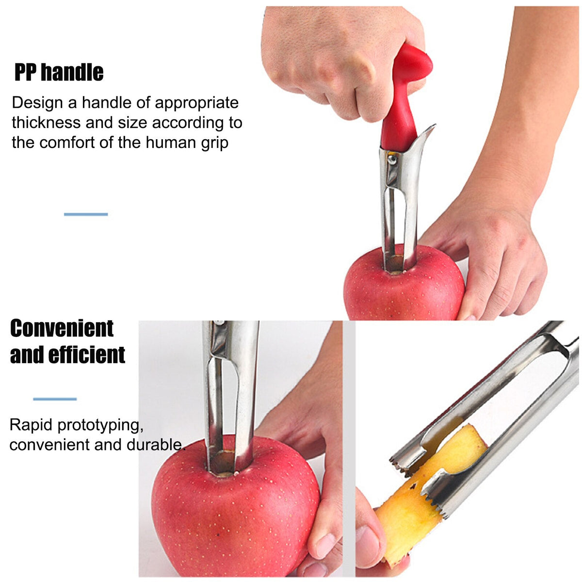 LoungeYard | Stainless Steel Apple Seed Remover Tool — product view 3