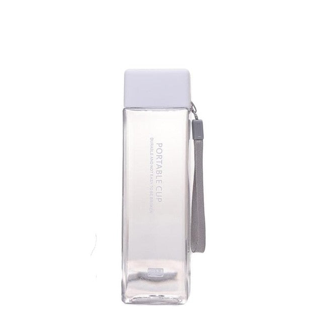 LoungeYard | Transparent Square Classy Water Bottle Thermos — product view 1