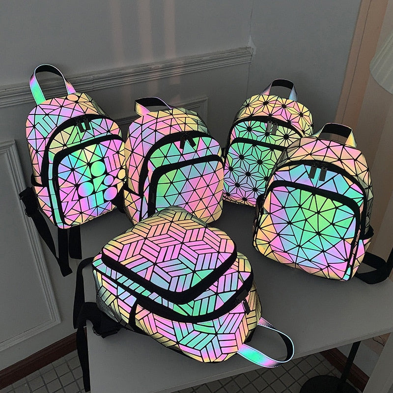 LoungeYard | Rainbow Rise Luminous Holographic Backpack — product view 7